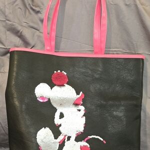 Disney Black Tote Bag with Pink Accents